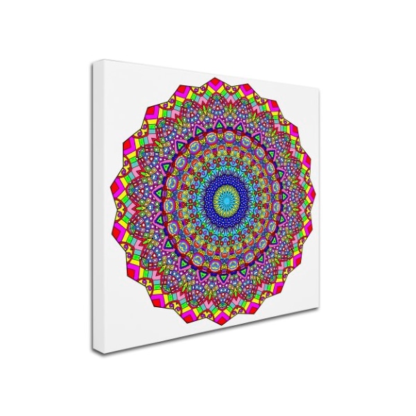 Kathy G. Ahrens 'Kisses Mandala In Red' Canvas Art,24x24